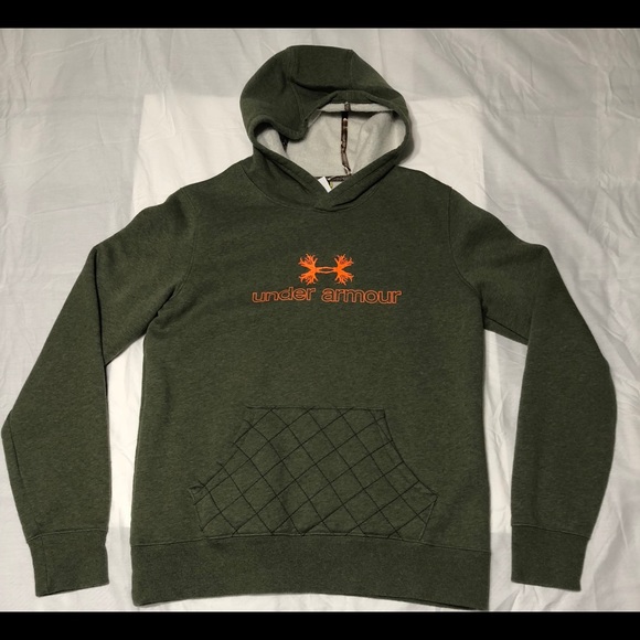 Under Armour Tops - Under Armour UA Antler Sweatshirt Hoodie Green